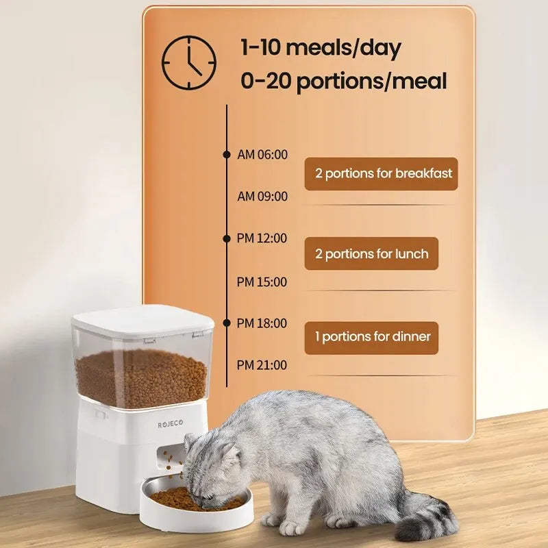 Revolutionary 2L Automatic Cat Feeder - Smart WIFI Pet Food Dispenser for Dogs and Cats with Remote Control
