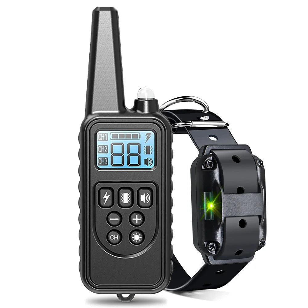 Revolutionary Electric Dog Training Collar - Rechargeable, Waterproof, and Remote-Controlled Anti-Barking Solution for All Dogs