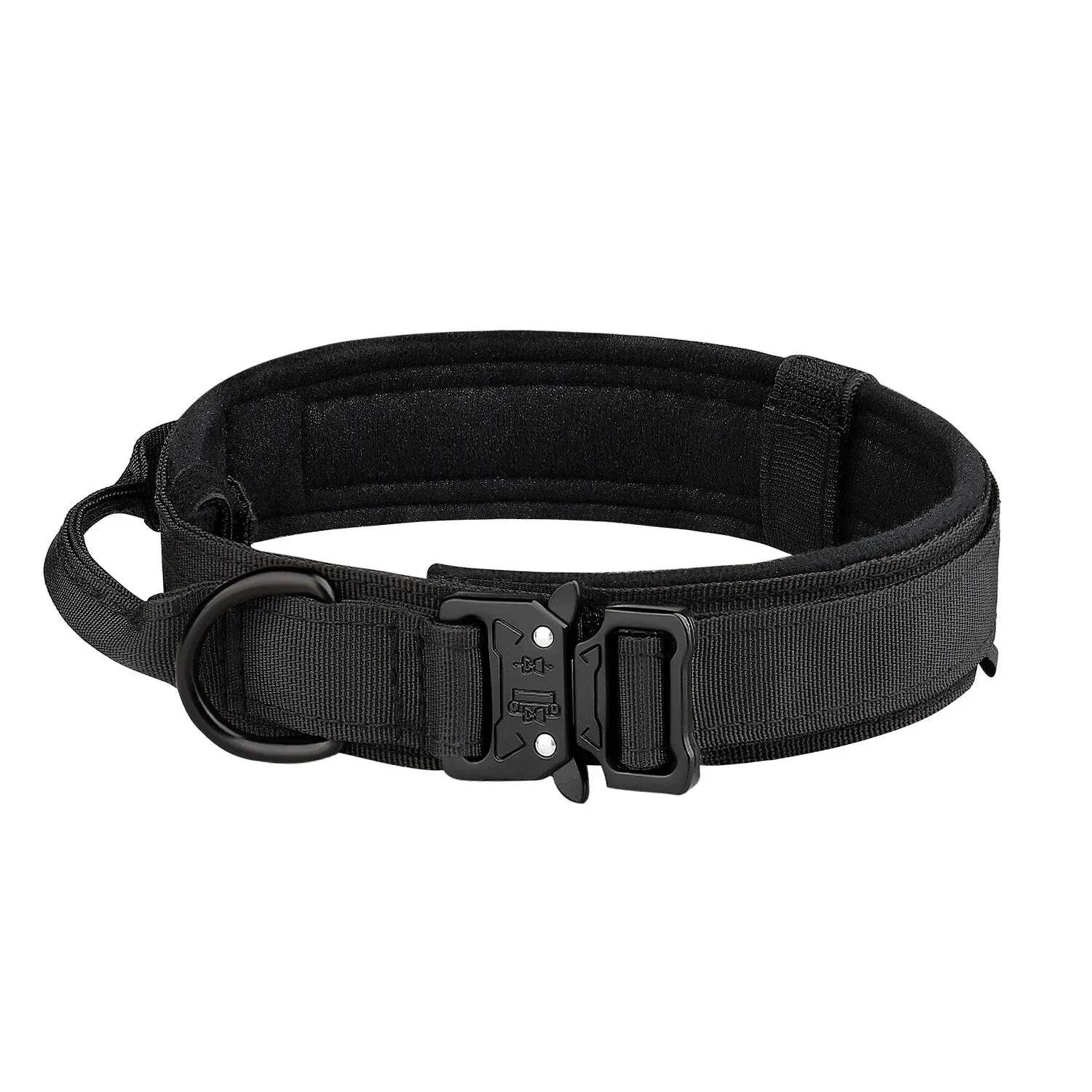 Durable Outdoor Tactical Dog Collar with Metal Buckle - Breathable Nylon for Medium and Large Dogs