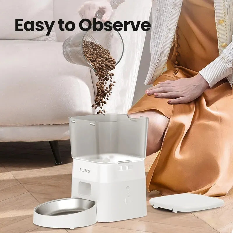 Revolutionary 2L Automatic Cat Feeder - Smart WIFI Pet Food Dispenser for Dogs and Cats with Remote Control